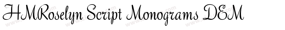 HMRoselyn Script Monograms DEMO字体转换